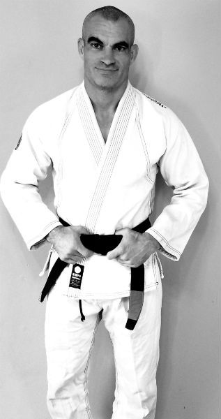 Dave in a Jiu Jitsu Uniform Black and White